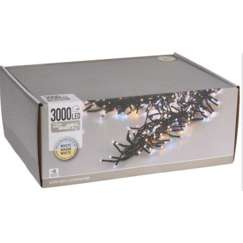 LAMPKI CHOINKOWE ŁAŃCUCH ŚWIETLNY 3000 LED TIMER ZIMNY I CIEPŁY BIAŁY LAMPKI CHOINKOWE ŁAŃCUCH ŚWIETLNY 3000 LED TIMER ZIMNY I CIEPŁY BIAŁY