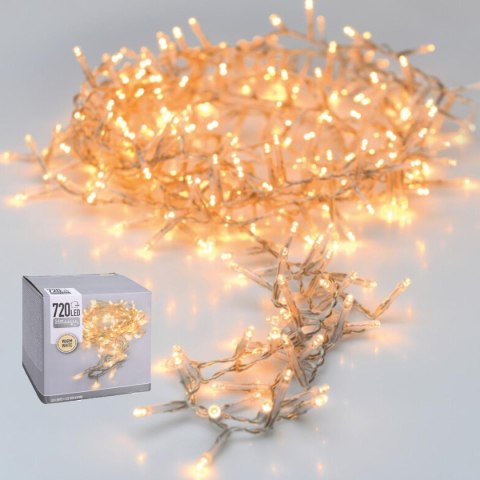 LAMPKI CHOINKOWE ŁAŃCUCH ŚWIETLNY 720 LED CIEPŁY BIAŁY PRZEŹROCZYSTY PRZEWÓD LAMPKI CHOINKOWE ŁAŃCUCH ŚWIETLNY 720 LED CIEPŁY BIAŁY PRZEŹROCZYSTY PRZEWÓD
