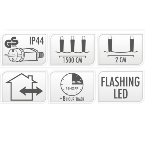 LAMPKI CHOINKOWE ŁAŃCUCH ŚWIETLNY 750 LED FLASH BIAŁE LAMPKI CHOINKOWE ŁAŃCUCH ŚWIETLNY 750 LED FLASH BIAŁE
