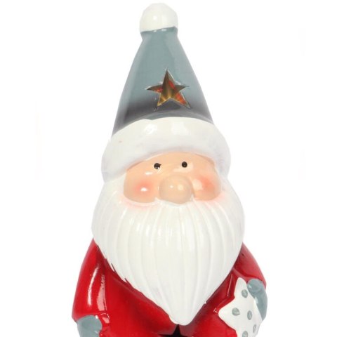 Ozdoba świąteczna ceramiczny MIKOŁAJ LED 17 cm