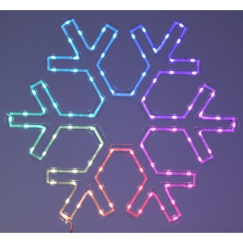 PŁATEK ŚNIEGU DEKORACYJNY WISZĄCY 90LED RGB USB PŁATEK ŚNIEGU DEKORACYJNY WISZĄCY 90LED RGB USB