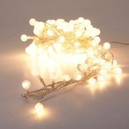 ŚWIATŁA LED Z DEKORACYJNĄ KULKĄ 120 LED CIEPŁY BIAŁY
