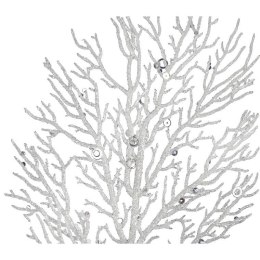 Świąteczna Dekoracja - Opalizujący Biały Liść Brokatowy