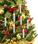Świeczki LED na Klipsach do Choinki - 30 sztuk, Kabel Zielony, Długość 580 cm