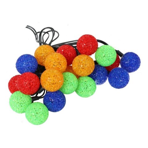 Sznur Kolorowych Lampek LED w Kształcie Kulek, 4,75m, Zasilanie Sieciowe