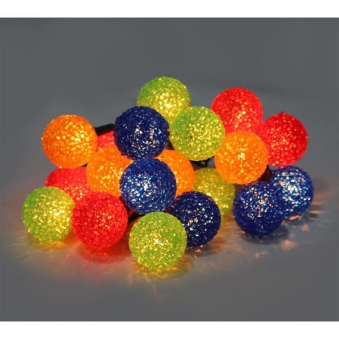 Sznur Kolorowych Lampek LED w Kształcie Kulek, 4,75m, Zasilanie Sieciowe