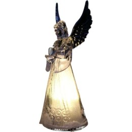 Anioł świecący lampka figurka świąteczna ozdoba aniołek led na baterie srebrny