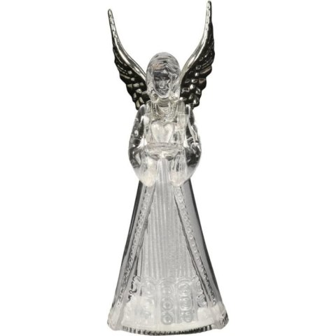 Anioł świecący lampka figurka świąteczna ozdoba aniołek led na baterie srebrny