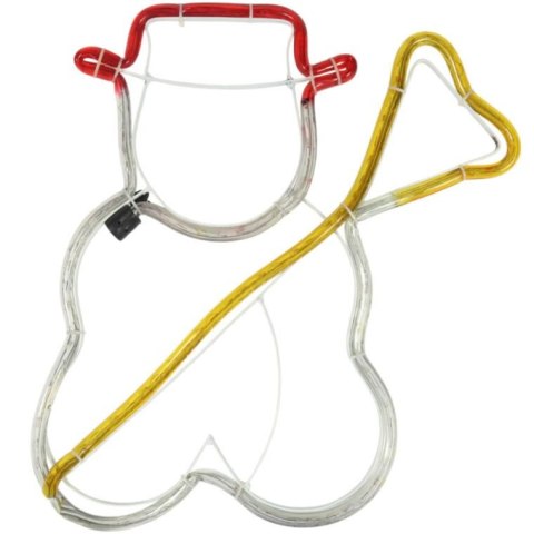 BOŻONARODZENIOWA DEKORACJA Z WĘŻA ŚWIETLNEGO LED- BAŁWAN 35 CM