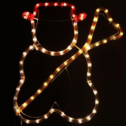 BOŻONARODZENIOWA DEKORACJA Z WĘŻA ŚWIETLNEGO LED- BAŁWAN 35 CM