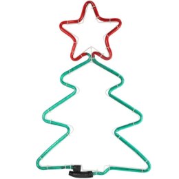 BOŻONARODZENIOWA DEKORACJA Z WĘŻA ŚWIETLNEGO LED- CHOINKA 50 CM