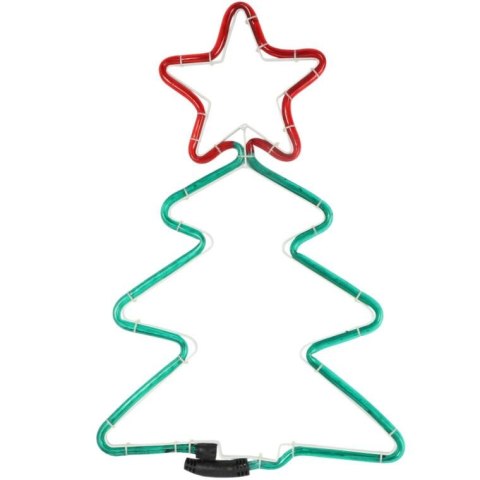 BOŻONARODZENIOWA DEKORACJA Z WĘŻA ŚWIETLNEGO LED- CHOINKA 50 CM