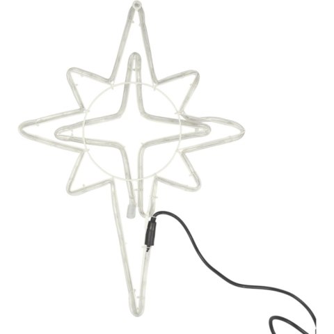 BOŻONARODZENIOWA DEKORACJA Z WĘŻA ŚWIETLNEGO LED- GWIAZDA BETLEJEMSKA 60 CM