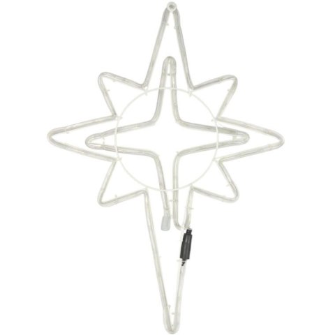 BOŻONARODZENIOWA DEKORACJA Z WĘŻA ŚWIETLNEGO LED- GWIAZDA BETLEJEMSKA 60 CM