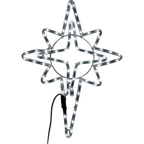 BOŻONARODZENIOWA DEKORACJA Z WĘŻA ŚWIETLNEGO LED- GWIAZDA BETLEJEMSKA 60 CM