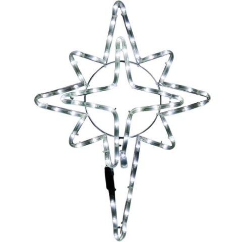 BOŻONARODZENIOWA DEKORACJA Z WĘŻA ŚWIETLNEGO LED- GWIAZDA BETLEJEMSKA 60 CM