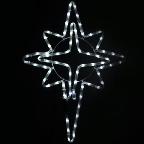BOŻONARODZENIOWA DEKORACJA Z WĘŻA ŚWIETLNEGO LED- GWIAZDA BETLEJEMSKA 60 CM