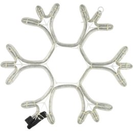 BOŻONARODZENIOWA DEKORACJA Z WĘŻA ŚWIETLNEGO LED- PŁATEK ŚNIEGU SNIEŻYNKA 38 CM