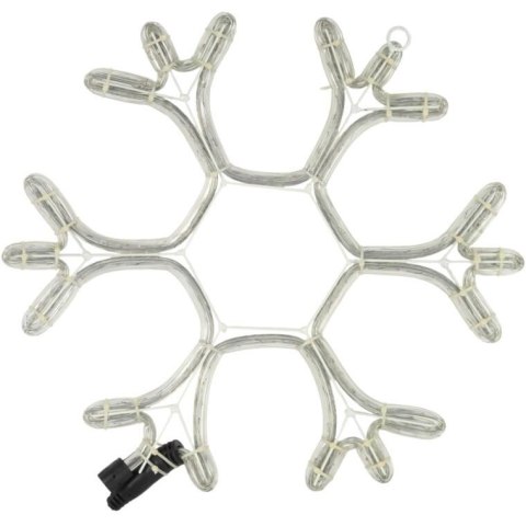 BOŻONARODZENIOWA DEKORACJA Z WĘŻA ŚWIETLNEGO LED- PŁATEK ŚNIEGU SNIEŻYNKA 38 CM