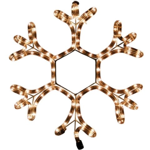 BOŻONARODZENIOWA DEKORACJA Z WĘŻA ŚWIETLNEGO LED- PŁATEK ŚNIEGU SNIEŻYNKA 38 CM