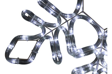 BOŻONARODZENIOWA DEKORACJA Z WĘŻA ŚWIETLNEGO LED- ŚNIEŻYNKA 56 CM