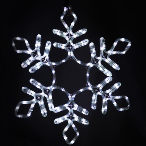 BOŻONARODZENIOWA DEKORACJA Z WĘŻA ŚWIETLNEGO LED- ŚNIEŻYNKA 56 CM