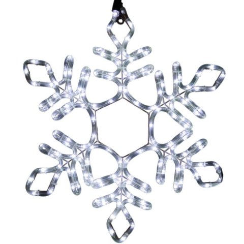 BOŻONARODZENIOWA DEKORACJA Z WĘŻA ŚWIETLNEGO LED- ŚNIEŻYNKA 56 CM