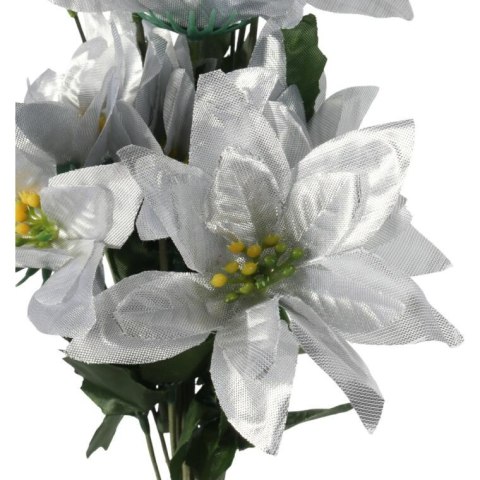 Bukiet 14 POINSECJI 44 cm KOLOR SREBRNY