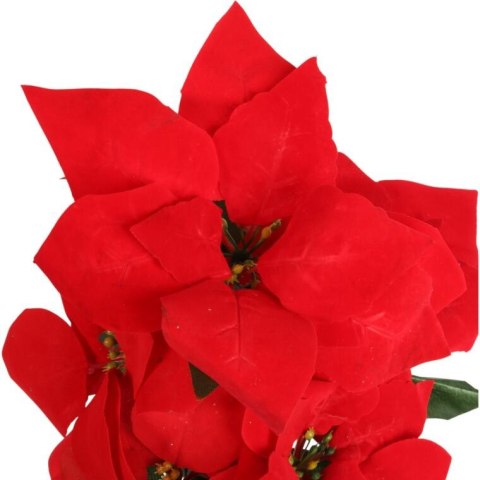 Bukiet 5 dużych POINSECJI WELUROWYCH 55 cm KOLOR CZERWONY