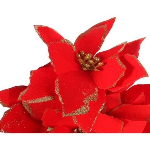 Bukiet 7 POINSECJI Z BROKATEM 33 cm KOLOR CZERWONY