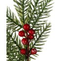GAŁĄZKA ŚWIERKOWA z JARZĘBINĄ 63 CM czerwona