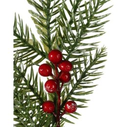 GAŁĄZKA ŚWIERKOWA z JARZĘBINĄ 63 CM czerwona