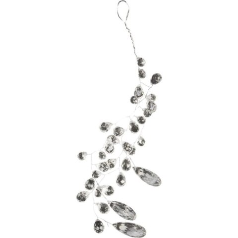 Girlanda dekoracyjna z kryształkami , potrójna gałązka do zawieszenia 25 cm