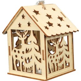 LAMPION ŚWIĄTECZNY LATARENKA DEKORACJA ŚWIETLNA LED BOŻE NARODZENIE 10 cm