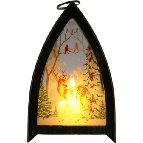 LAMPION ŚWIĄTECZNY LATARENKA DEKORACJA ŚWIETLNA LED BOŻE NARODZENIE RENIFER