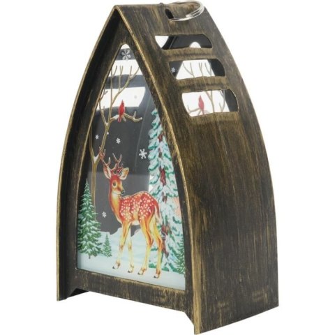 LAMPION ŚWIĄTECZNY LATARENKA DEKORACJA ŚWIETLNA LED BOŻE NARODZENIE RENIFER