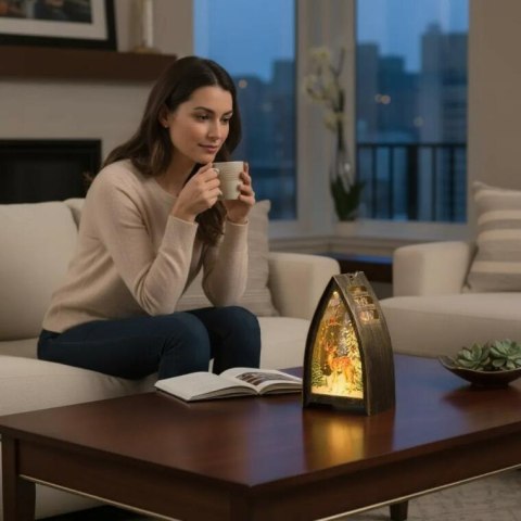 LAMPION ŚWIĄTECZNY LATARENKA DEKORACJA ŚWIETLNA LED BOŻE NARODZENIE RENIFER