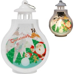 LAMPION ŚWIĄTECZNY LATARENKA DEKORACJA ŚWIETLNA LED BOŻE NARODZENIE z mikołajem