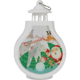 LAMPION ŚWIĄTECZNY LATARENKA DEKORACJA ŚWIETLNA LED BOŻE NARODZENIE z mikołajem