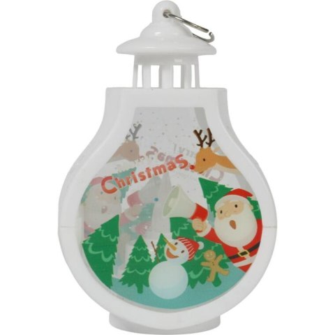 LAMPION ŚWIĄTECZNY LATARENKA DEKORACJA ŚWIETLNA LED BOŻE NARODZENIE z mikołajem