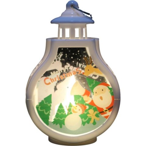 LAMPION ŚWIĄTECZNY LATARENKA DEKORACJA ŚWIETLNA LED BOŻE NARODZENIE z mikołajem