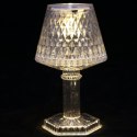 Lampka stołowa LED bateria, przezroczysta 12 cm