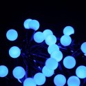 Lampki choinkowe na sznurze 100 LED PEREŁKI NIEBIESKIE