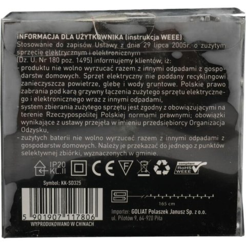 Lampki choinkowe na sznurze AKRYLOWE RENIFERY 10 led na baterie 10 cm