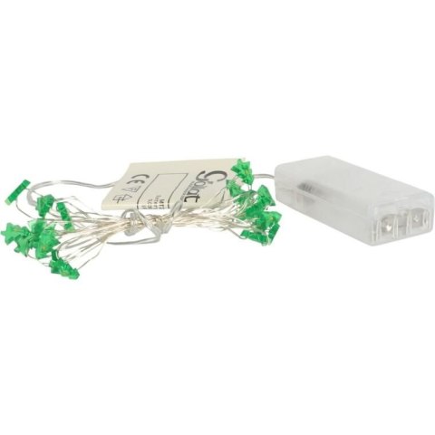 Lampki choinkowe na sznurze ZIELONE CHOINKI 20 led na baterie