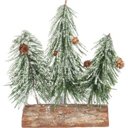 Ozdoba bożonarodzeniowa TRZY CHOINKI NA PNIU 22 CM