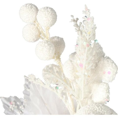 PIK GAŁĄZKA ozdobna z jabłkiem ośnieżona 20 CM biała