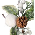PIK GAŁĄZKA ozdobna z jabłkiem ośnieżona 24 CM biała
