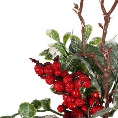 PIK GAŁĄZKA ozdobna z jarzębiną, szyszką i bluszczem 30 CM czerwona