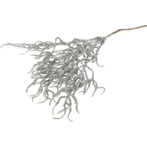 PIK Z BROKATOWYMI GAŁĄZKAMI 30 CM SREBRNY